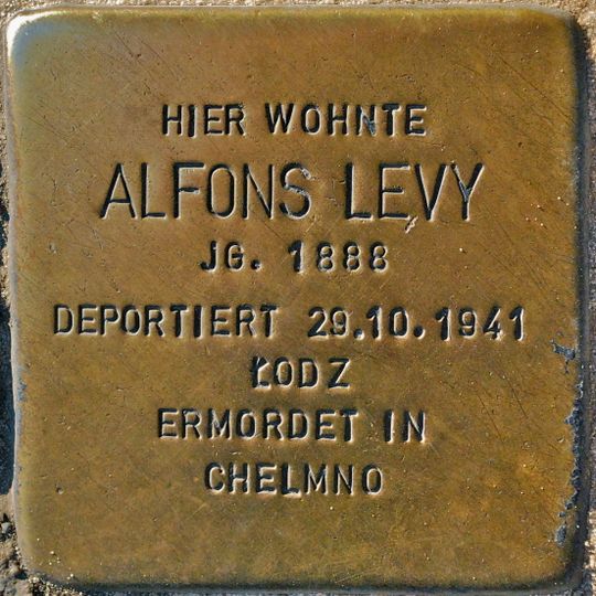 Stolperstein en memoria de Alfons Levy