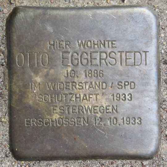 Stolperstein em memória de Otto Eggerstedt