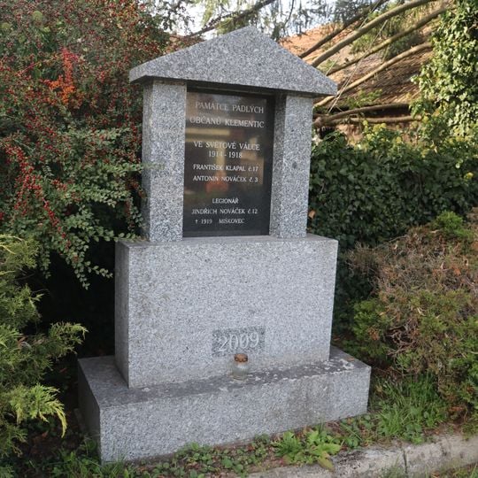 Pomník padlým v 1. světové válce v Klementici