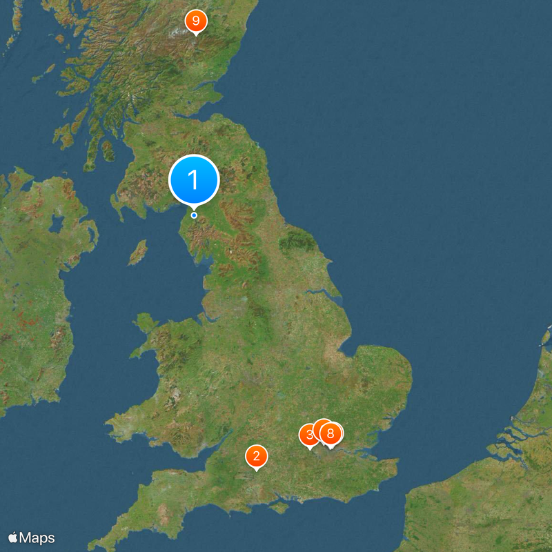 Wielka Brytania Mapa