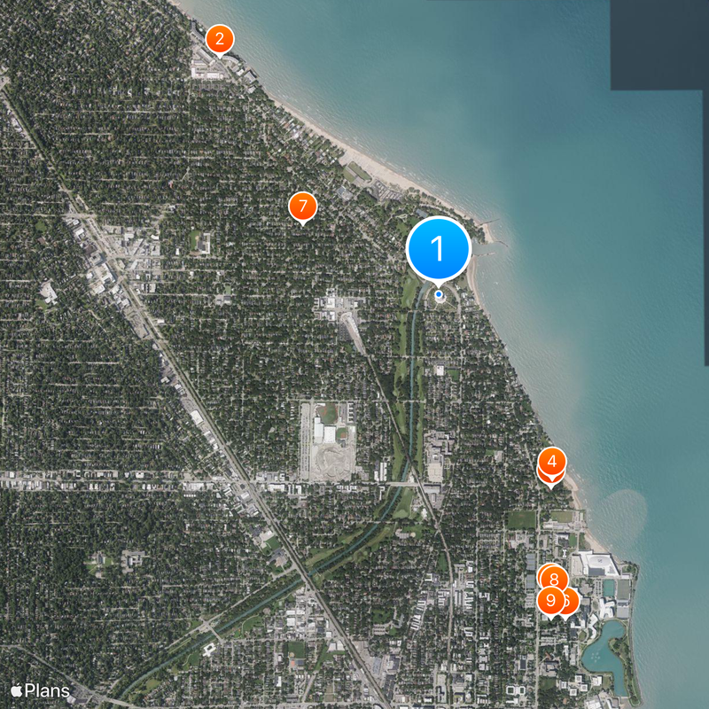 Bahá'í House of Worship for the North American Continent Karte