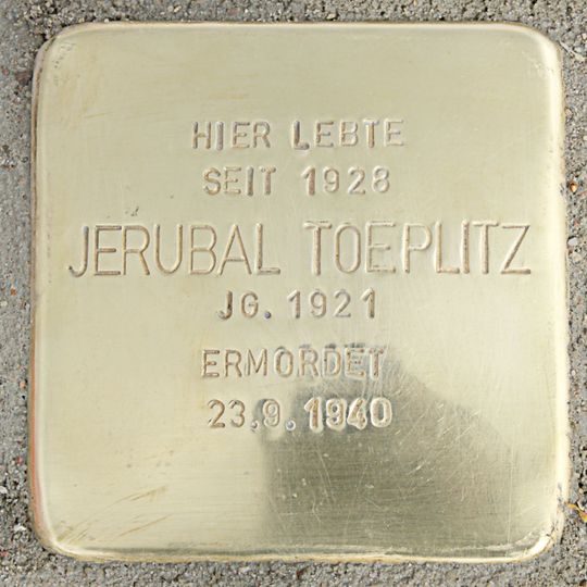 Stolperstein em memória de Jerubal Toeplitz