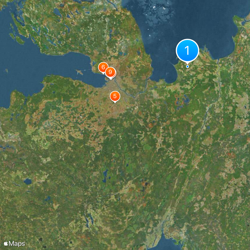 Oblast de Leningrado Mapa