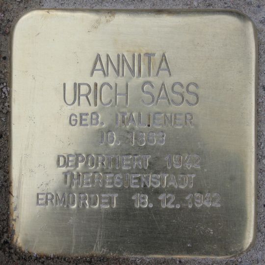 Stolperstein für Annita Urich Sass