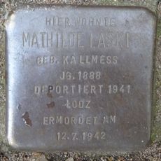 Stolperstein dedicated to Mathilde Laski