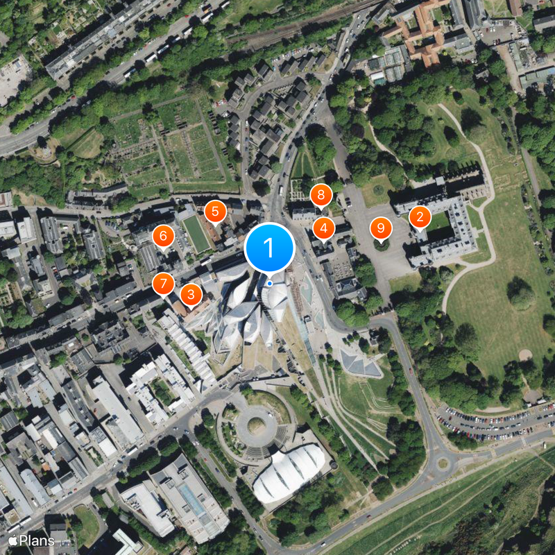 Scottish Parliament Building Karte