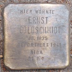 Stolperstein dedicated to Ernst Goldschmidt
