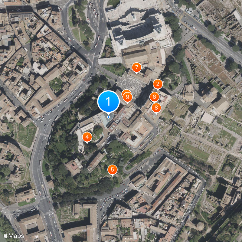 Statue équestre de Marc Aurèle Carte