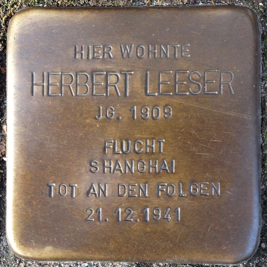 Stolperstein em memória de Herbert Leeser