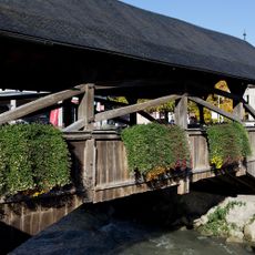 Covered bridge over the Vièze