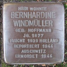 Stolperstein dedicated to Bernhardine Windmüller