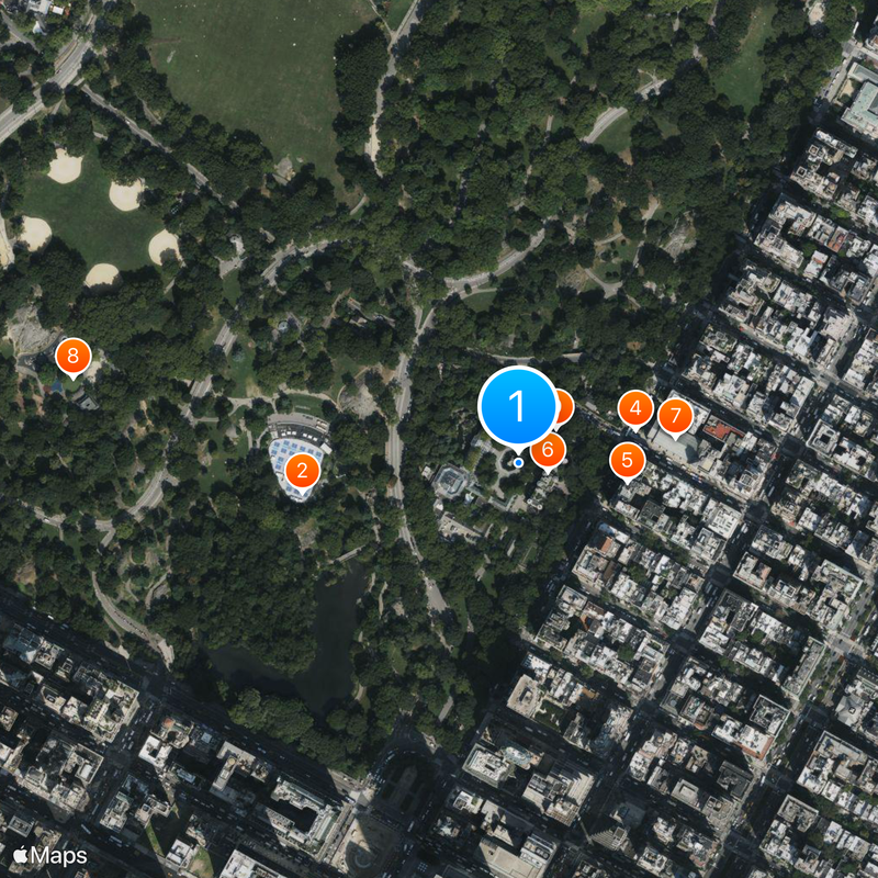 Zoológico do Central Park Mapa