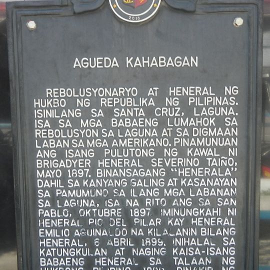 Agueda Kahabagan historical marker