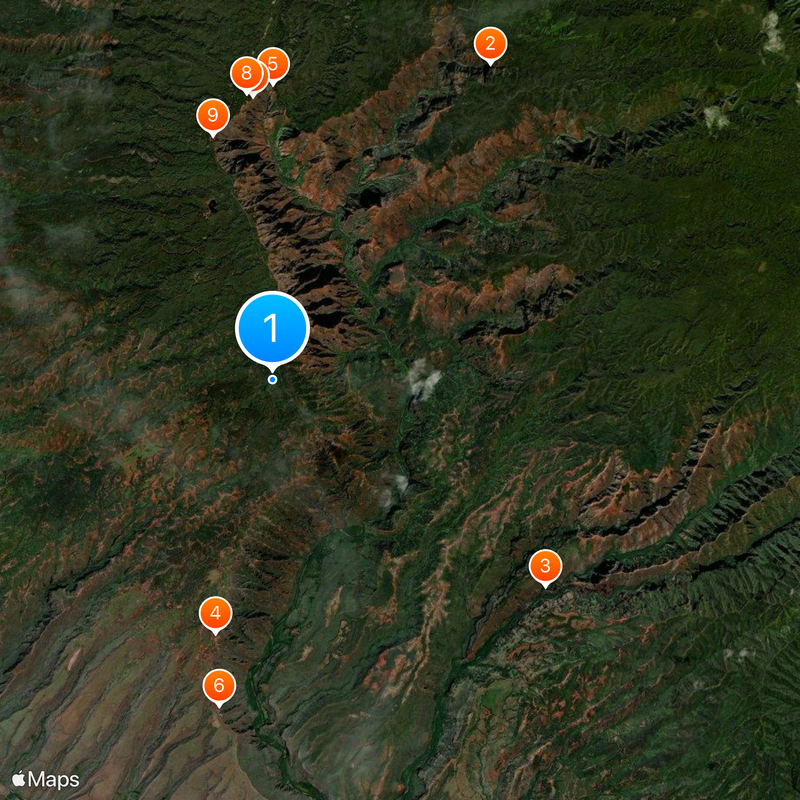 Waimea Canyon State Park Mapa