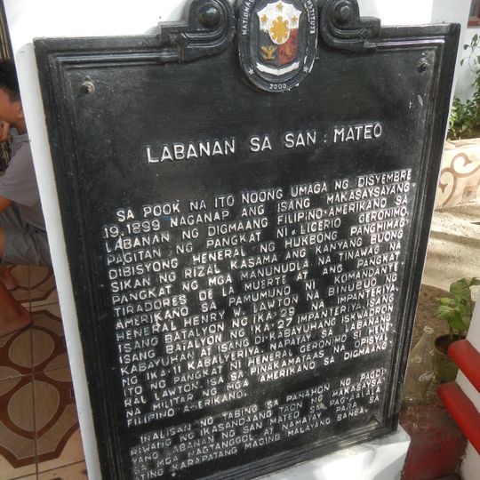 Battle of San Mateo historical marker