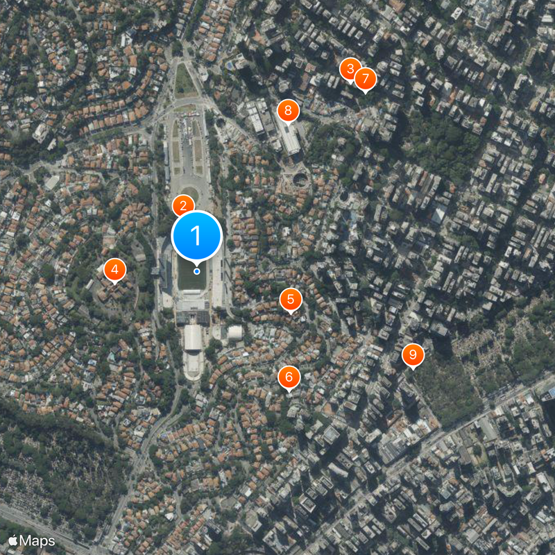 Stade du Pacaembu Carte