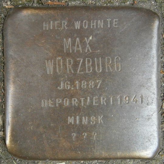 Stolperstein dedicated to Max Würzburg