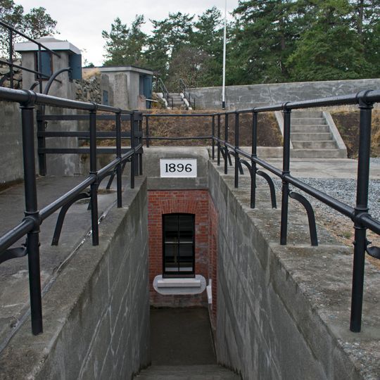 Fort Rodd Hill upper battery gun emplacement and magazine