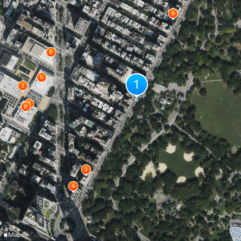 55 Central Park West Mapa