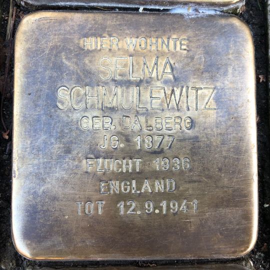 Stolperstein à la mémoire de Selma Schmulewitz