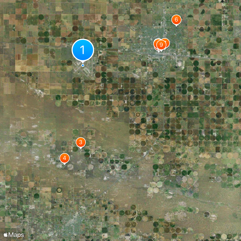 Base aérienne de Cannon Carte