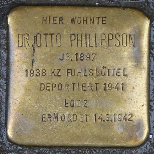 Stolperstein en memoria de Otto Philippson