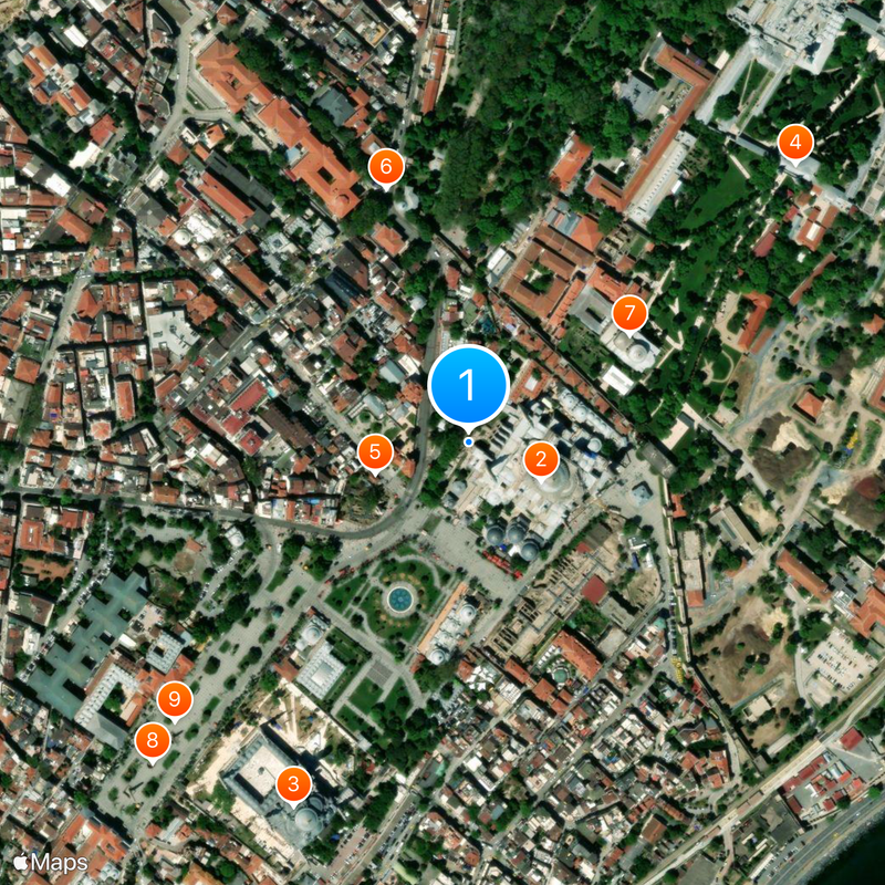 Runic inscriptions in Hagia Sophia Mappa