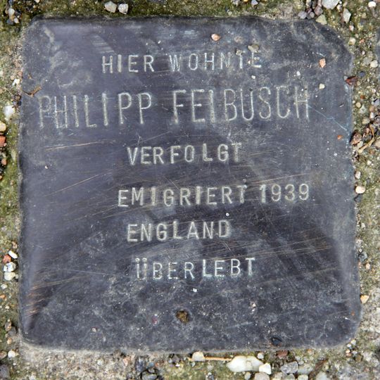 Stolperstein en memoria de Philipp Feibusch