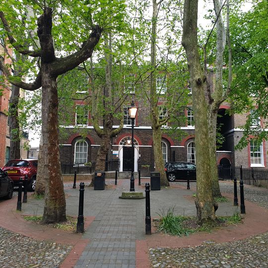 Lamp Post In Courtyard Of Number 34