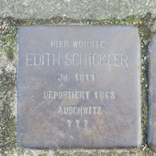 Stolperstein en memoria de Edith Schickler
