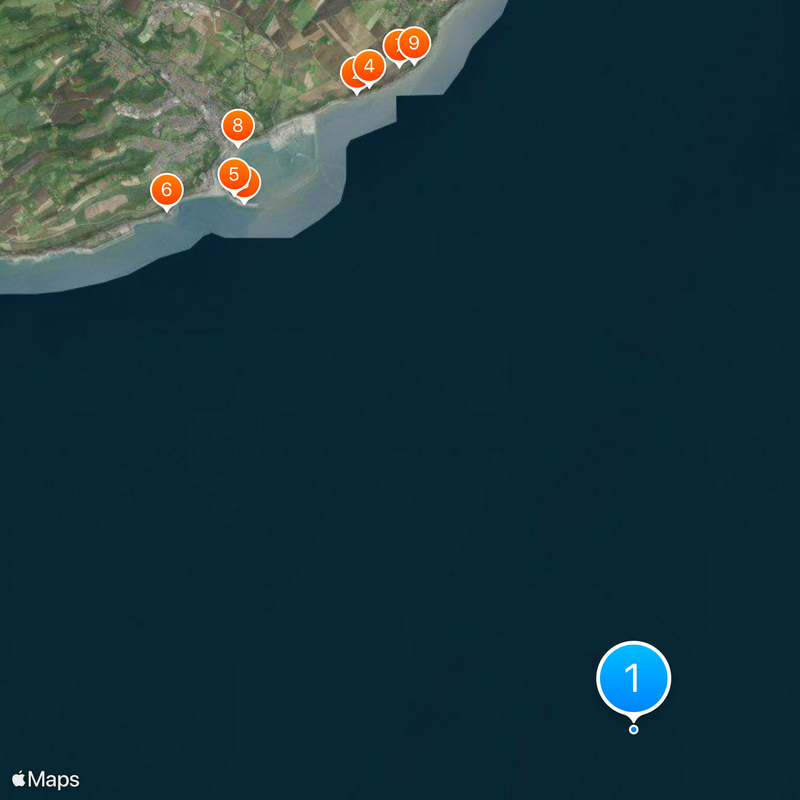 Cieśnina Kaletańska Mapa