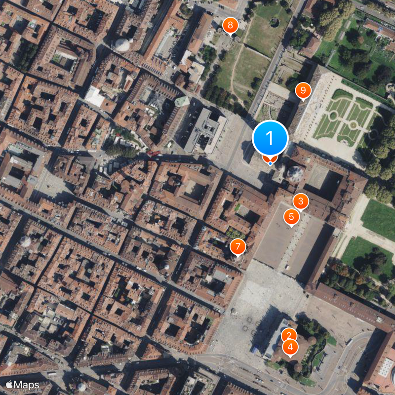 Duomo di Torino Mappa