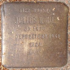 Stolperstein dedicated to Julius Wohl