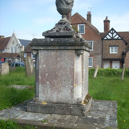 Monument to George Powelle and others, circa 5 yards north of north porch of Church of St Mary
