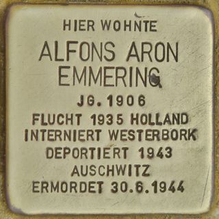 Stolperstein em memória de Alfons Aron Emmering