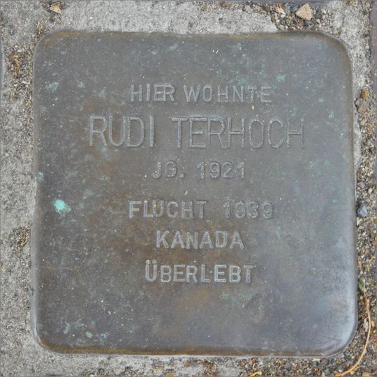Stolperstein en memoria de Rudi Terhoch