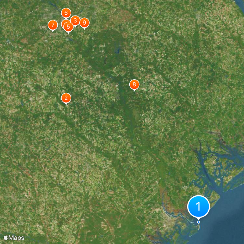 Savannah River Map