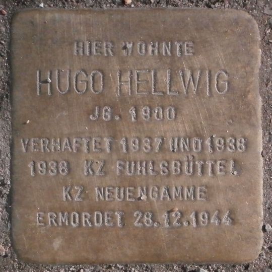 Stolperstein à la mémoire de Hugo Hellwig