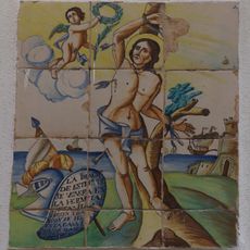 Ceramic panel of Saint Sebastian