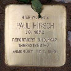 Stolperstein dedicated to Paul Hirsch