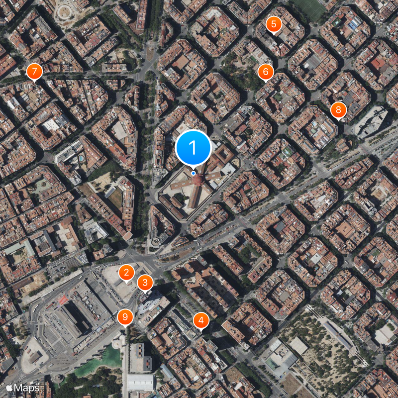 Prison Model de Barcelone Carte