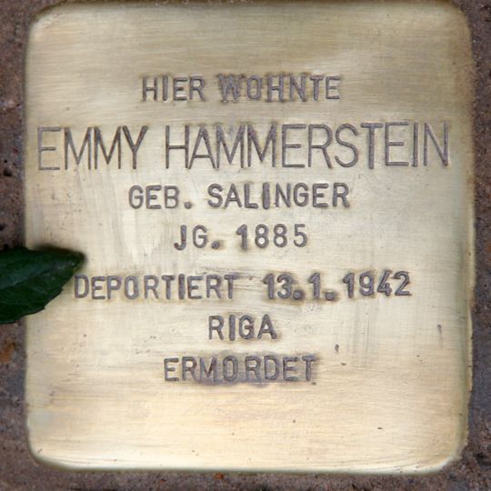 Stolperstein dedicated to Emmy Hammerstein