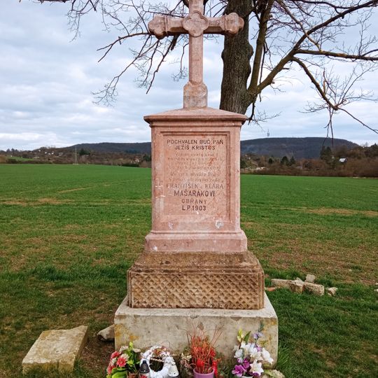 Wayside cross in Obřany near Na Sedláku street