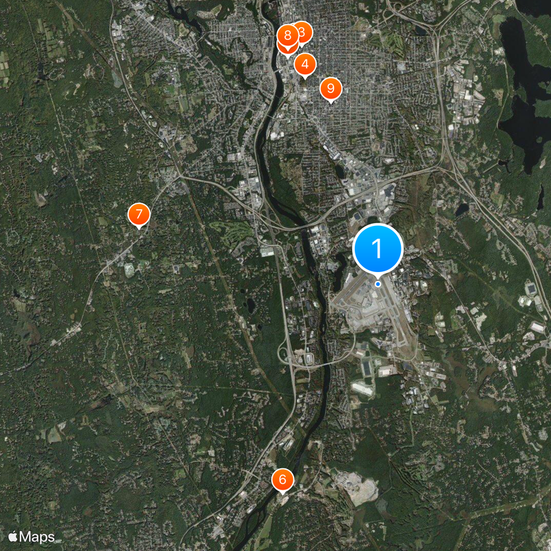 Manchester–Boston Regional Airport Map