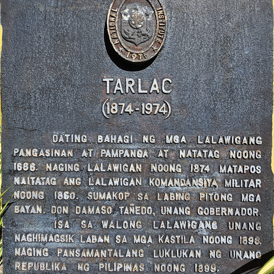 Tarlac historical marker