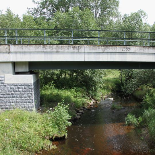 Železniční most přes Blanici u stanice Spálenec