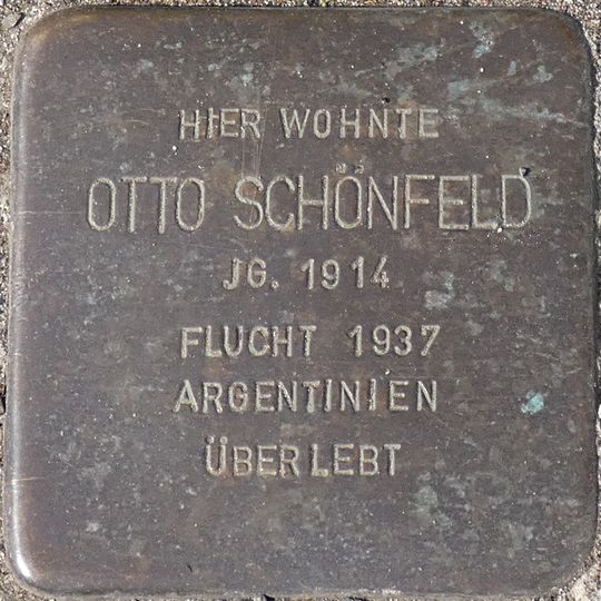 Stolperstein en memoria de Otto Schönfeld