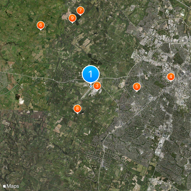 Blue Grass Airport Map