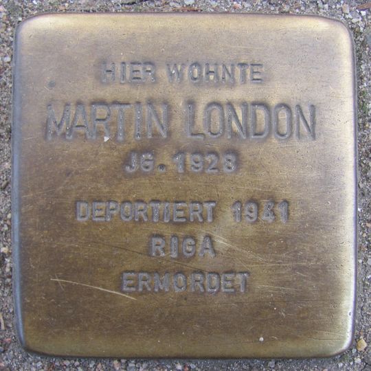 Stolperstein en memoria de Martin London