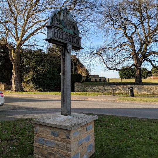 Helpston village sign